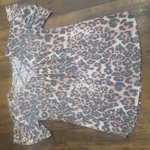 STYLISH ANIMAL PRINT BLOUSE